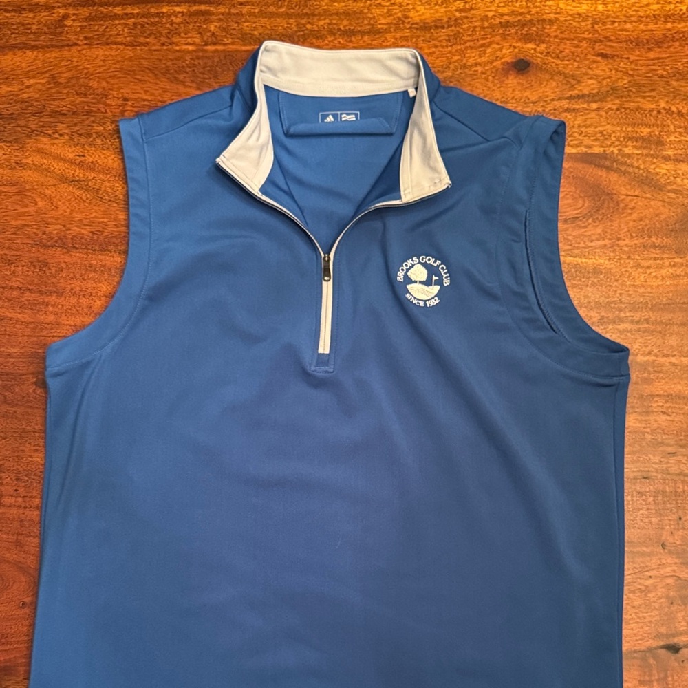 Adidas Men's Blue and Gray Golf Vest  (M)